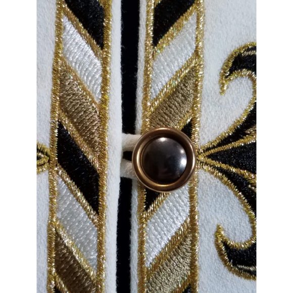 Bob Mackie Dressy Women's Medium Tunic Top Button Front - Picture 5 of 12